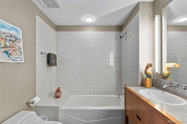 1610 Little Raven St Unit 502, Denver, CO 80202 - full bathroom featuring vanity and shower / bathtub combination