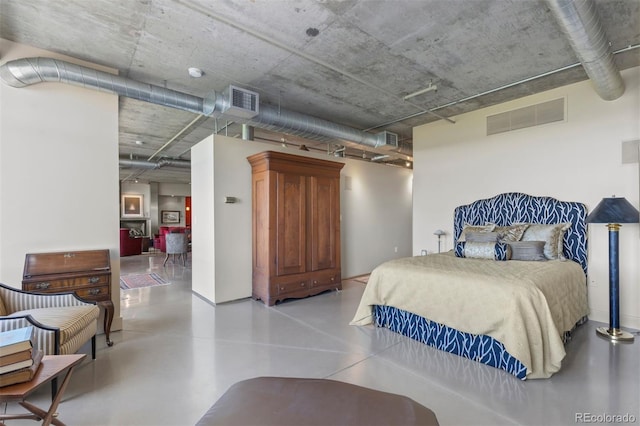 1610 Little Raven St Unit 502, Denver, CO 80202 - bedroom with concrete floors