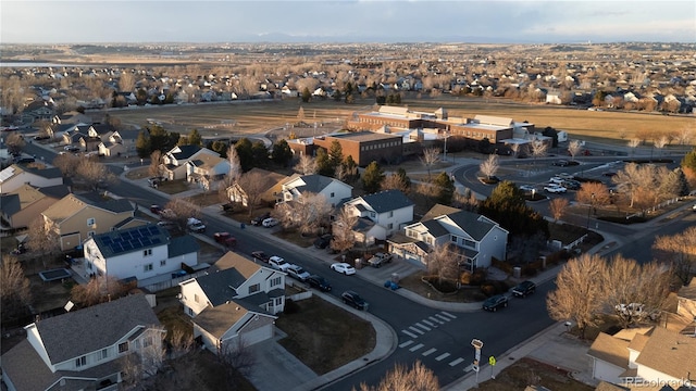 aerial view with a residential view