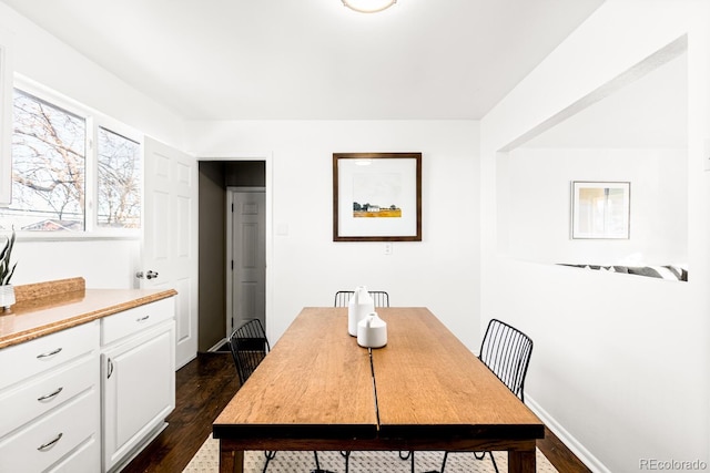 dining room featuring dark hardwood / wood-style floors