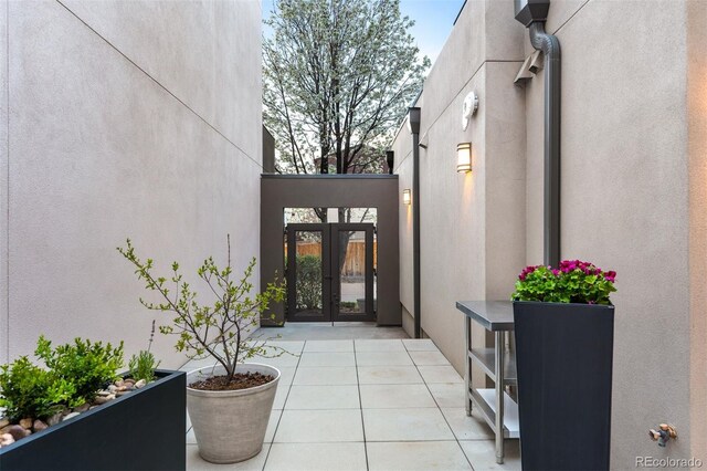 8071 E 29th Ave, Denver, CO 80238 - entrance to property with french doors and stucco siding