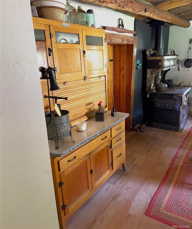 kitchen featuring light hardwood / wood-style flooring