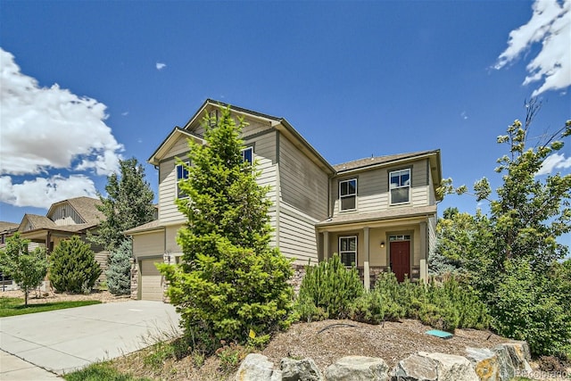 view of front of home featuring a garage