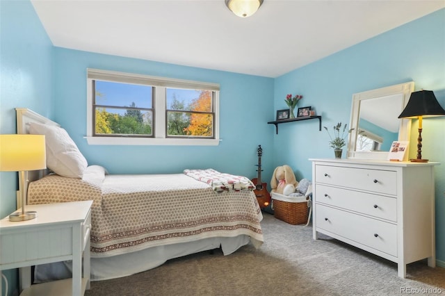 bedroom featuring carpet