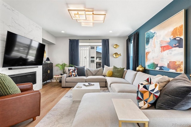 15020 Cast Pebble Cir, Parker, CO 80134 - living room with light wood-type flooring and recessed lighting