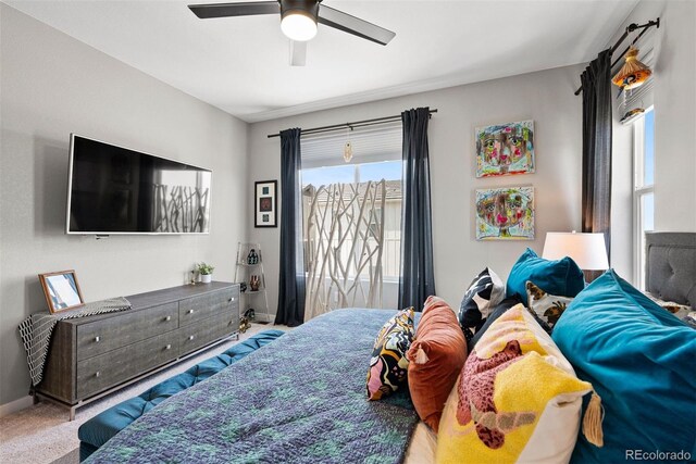 15020 Cast Pebble Cir, Parker, CO 80134 - bedroom featuring baseboards, carpet, and ceiling fan