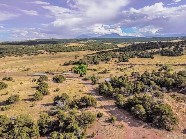 view of mountain feature featuring a rural view