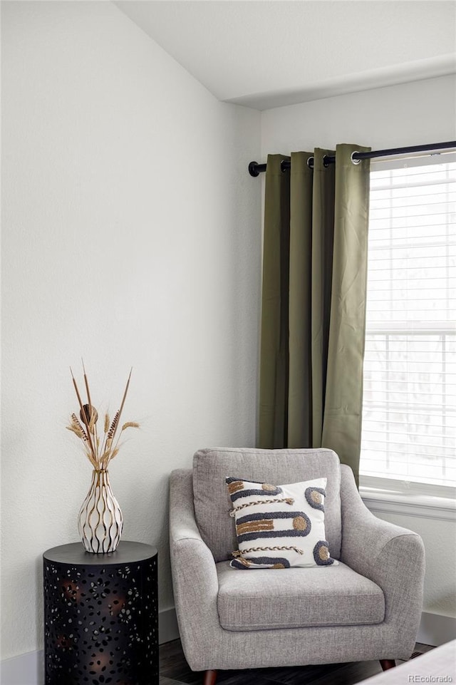 sitting room featuring plenty of natural light