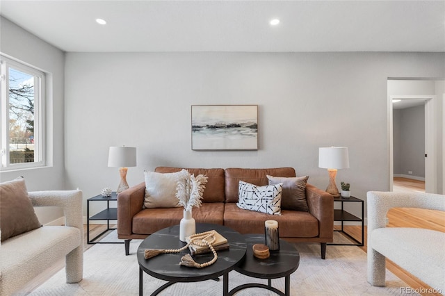 living room with a healthy amount of sunlight