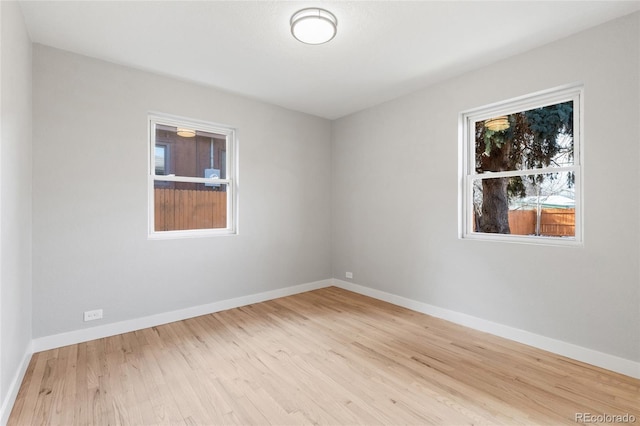 empty room featuring light hardwood / wood-style floors