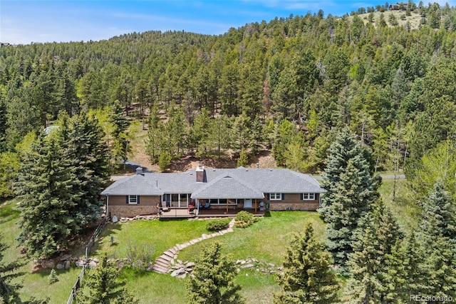 27436 Kennedy Gulch Rd, Conifer, CO 80433 - aerial view of property and surrounding area featuring a forest