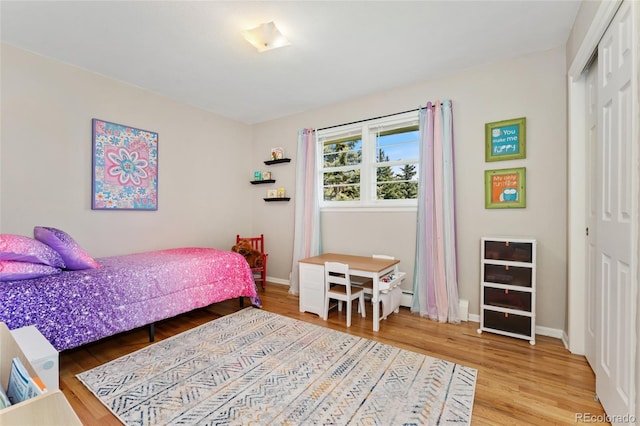 27436 Kennedy Gulch Rd, Conifer, CO 80433 - bedroom with a closet and wood finished floors
