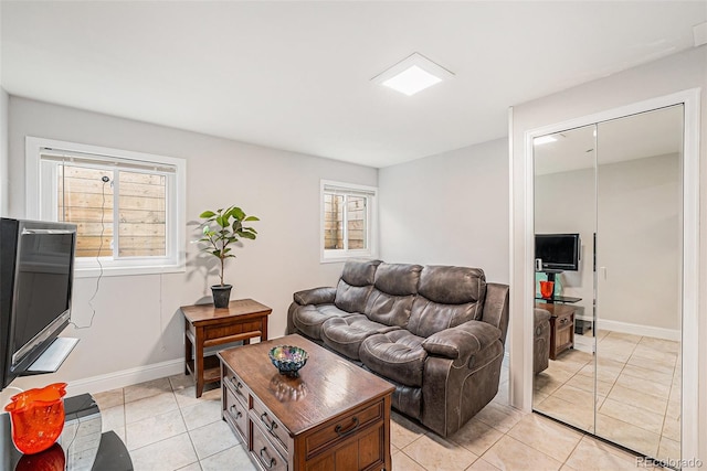 401 N Columbine St, Golden, CO 80403 - living area with light tile patterned flooring and baseboards