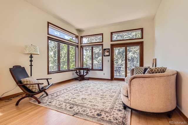 6663 S Prescott Way, Littleton, CO 80120 - living area with light wood-type flooring and baseboards