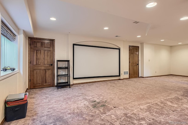 6663 S Prescott Way, Littleton, CO 80120 - home theater room with carpet flooring, recessed lighting, and baseboards