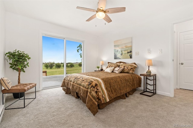 14475 Lanewood St, Brighton, CO 80603 - carpeted bedroom with access to exterior and ceiling fan