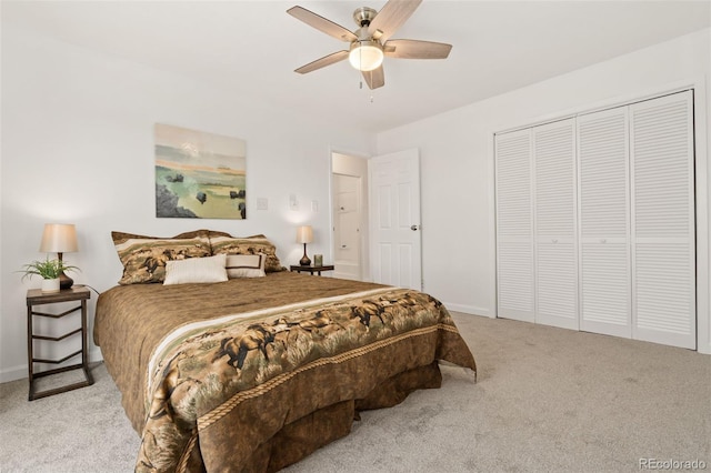 14475 Lanewood St, Brighton, CO 80603 - bedroom with carpet flooring, a closet, and ceiling fan