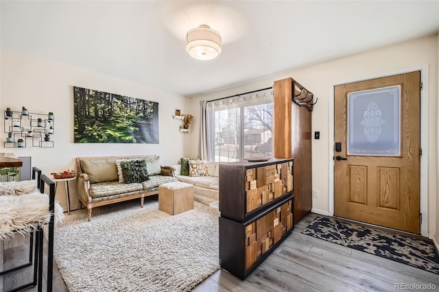 interior space with light wood-style flooring