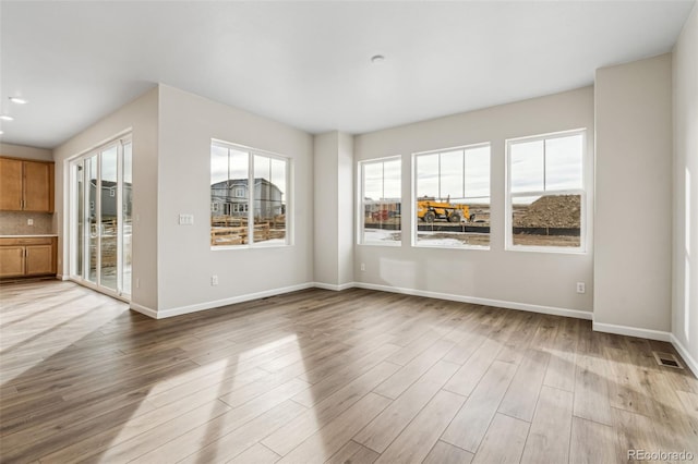 interior space featuring light wood-type flooring