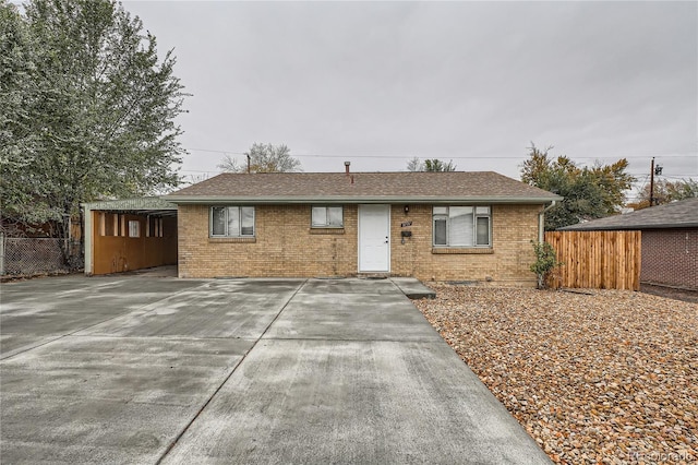 view of ranch-style house