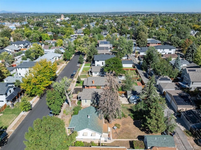 aerial perspective of suburban area