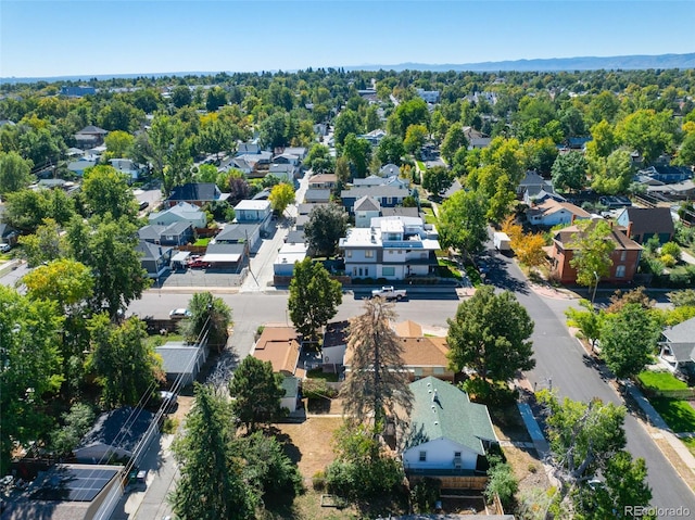 aerial view of residential area