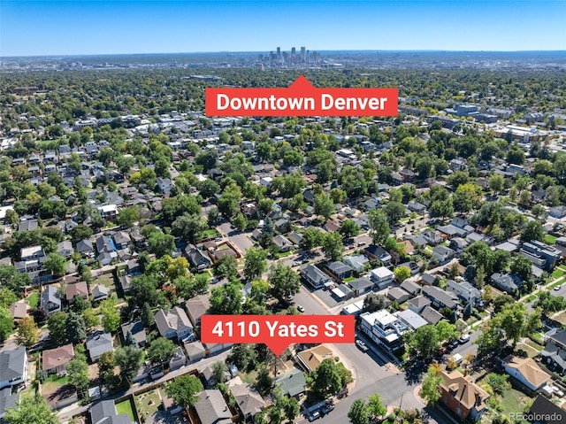aerial overview of property's location featuring nearby suburban area