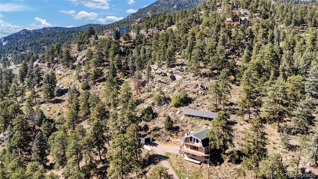 aerial view featuring a mountain view