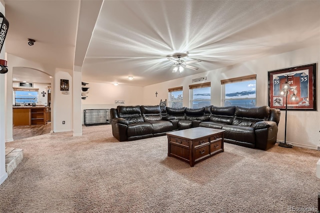 view of carpeted living room