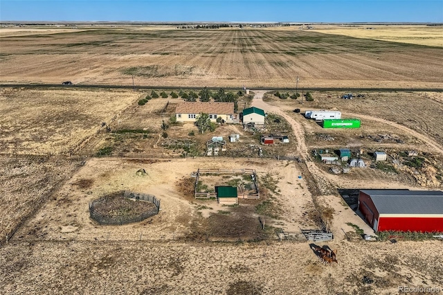 aerial view featuring a rural view