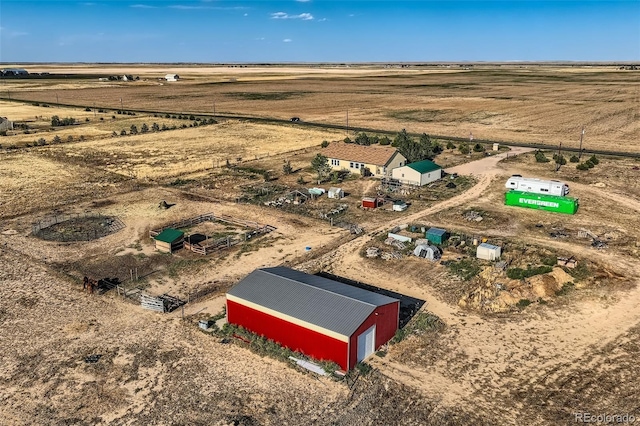 aerial view featuring a rural view