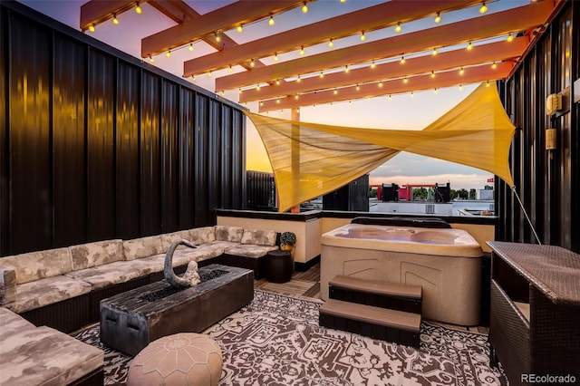 3030 Wilson Ct Unit 5, Denver, CO 80205 - view of patio / terrace with outdoor lounge area and a pergola