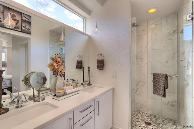 3030 Wilson Ct Unit 5, Denver, CO 80205 - full bath with double vanity and a shower stall
