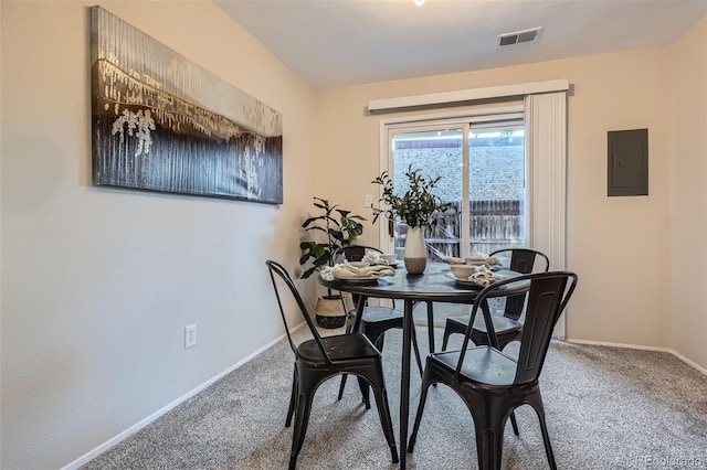 5511 S Lowell Blvd, Littleton, CO 80123 - dining space featuring electric panel and carpet floors