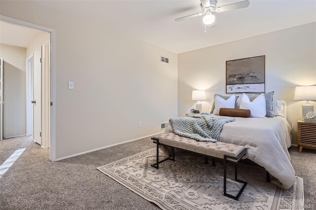5511 S Lowell Blvd, Littleton, CO 80123 - bedroom featuring carpet and ceiling fan