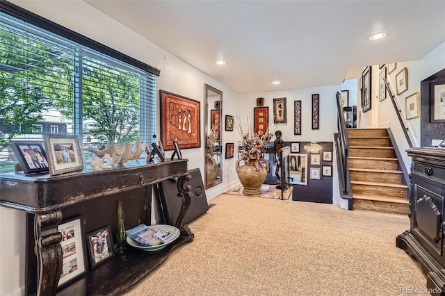 1676 S Fairplay St, Aurora, CO 80012 - interior space featuring stairs, recessed lighting, and carpet