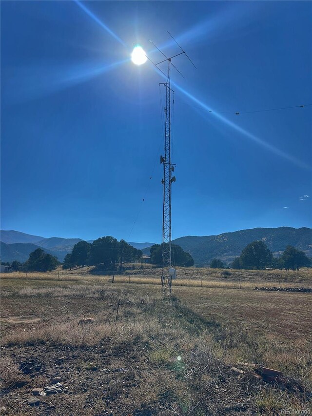 property view of mountains with a rural view