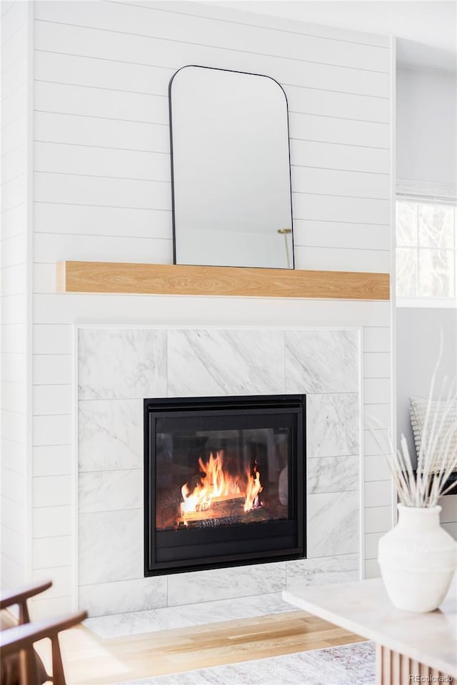 108 Arapahoe St, Golden, CO 80403 - detailed view of a fireplace and wood finished floors