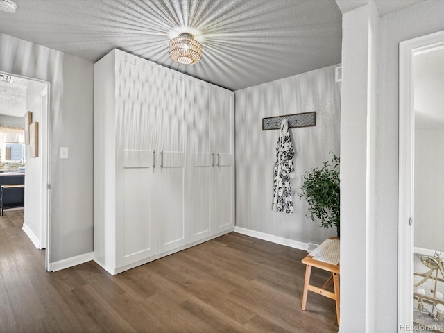 interior space with hardwood / wood-style floors