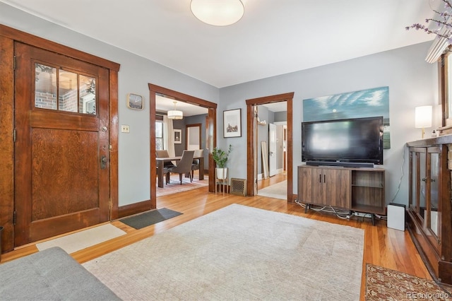 3044 W 40th Ave, Denver, CO 80211 - foyer featuring light wood-style flooring and baseboards