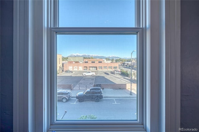 interior details with a mountain view