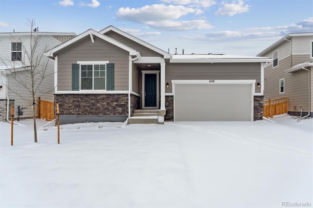 view of front of home featuring a garage