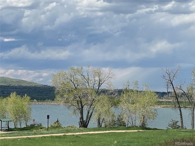 water view featuring a mountain view