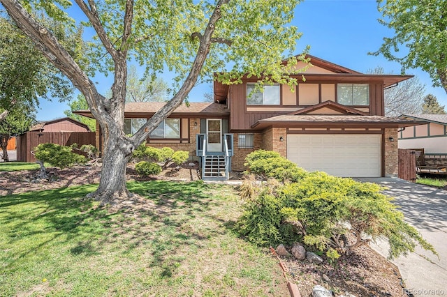 12289 W Atlantic Ave, Lakewood, CO 80228 - split level home with brick siding and concrete driveway