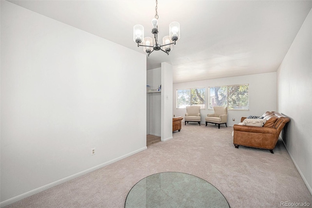 12289 W Atlantic Ave, Lakewood, CO 80228 - sitting room with a chandelier, carpet floors, and baseboards