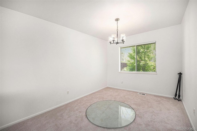 12289 W Atlantic Ave, Lakewood, CO 80228 - unfurnished room featuring carpet floors, a chandelier, and baseboards