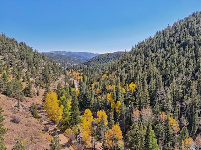 property view of mountains with a view of trees