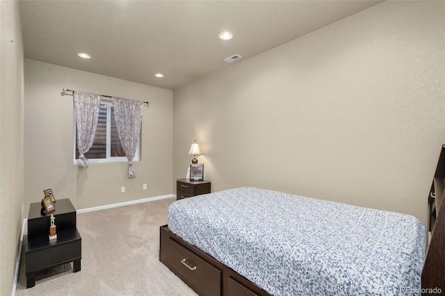 view of carpeted bedroom