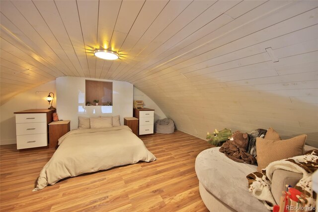 57191 Me Rd, Collbran, CO 81624 - bedroom featuring lofted ceiling, wood finished floors, and wooden ceiling