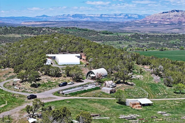 57191 Me Rd, Collbran, CO 81624 - view from above of property featuring a mountainous background